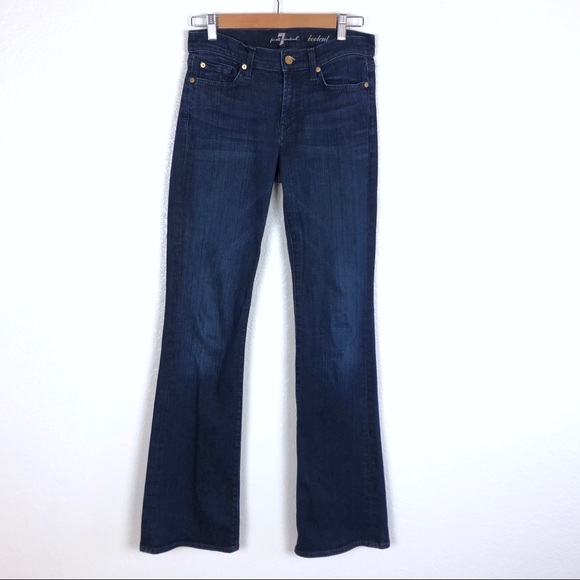 7 For All Mankind Denim - 7 For All Mankind Dark Washed Boot Cut Jeans